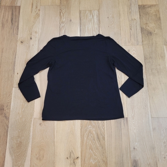 Westport Women's black long sleeve top with beaded embellishments size XL - Picture 3 of 7